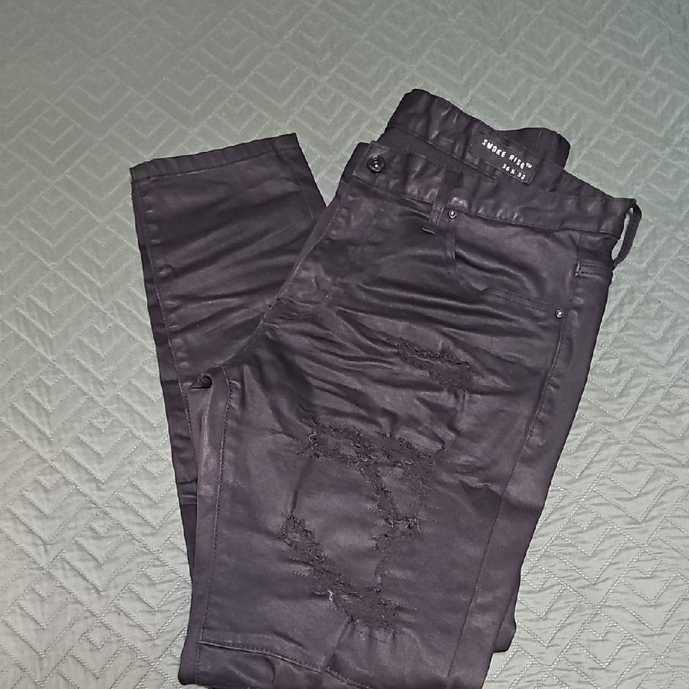 Smoke Rise Black Distressed Skinny Jeans
